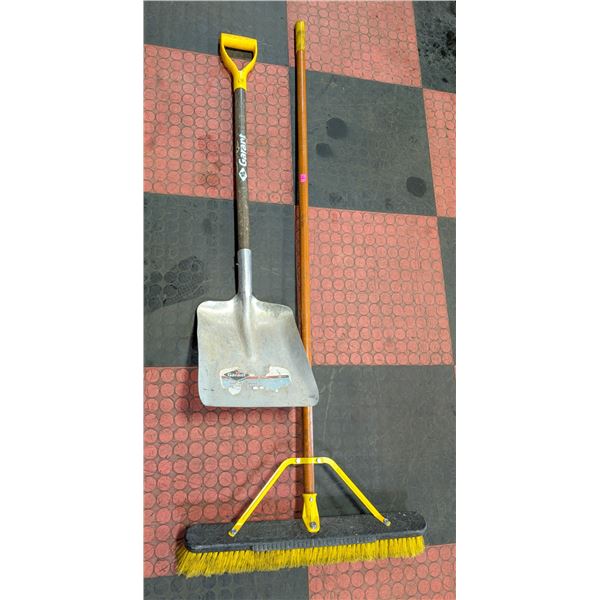 GARANT ALUMINUM SHOVEL SOLD W/ PUSH BROOM