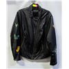 Image 1 : LADIES XL-XXL BLACK LEATHER JACKET WITH