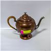 Image 1 : VINTAGE COPPER TEA POT WOVEN RATTAN