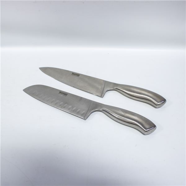 STAINLESS CHEF'S KNIVES- ROSENTHAL- SET OF 2