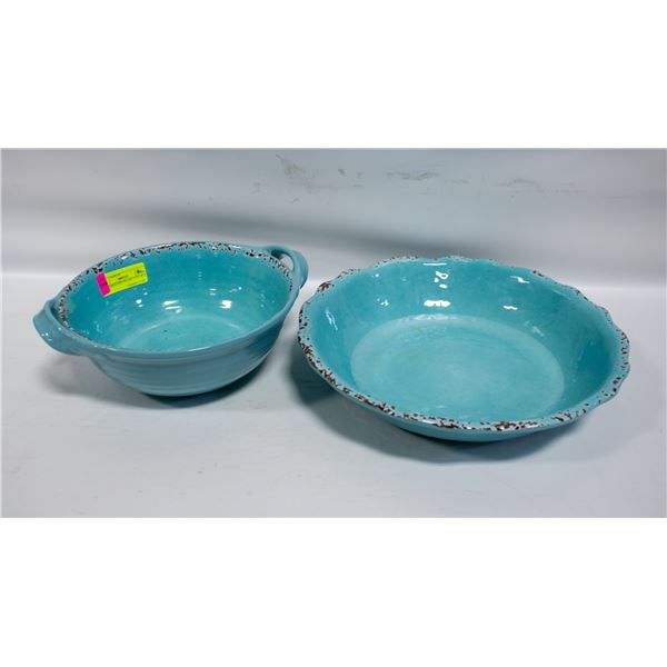 MELAMINE SERVING SET- LOT OF 2