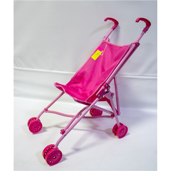 CHILDREN'S 22" PINK DOLL STROLLER- NEW NO TAGS