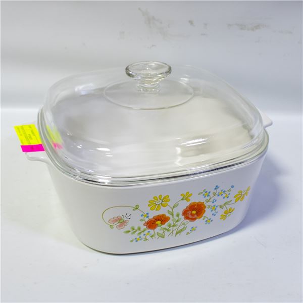 PYREX A-126 CASSEROLE DISH (ORIGINAL LID/