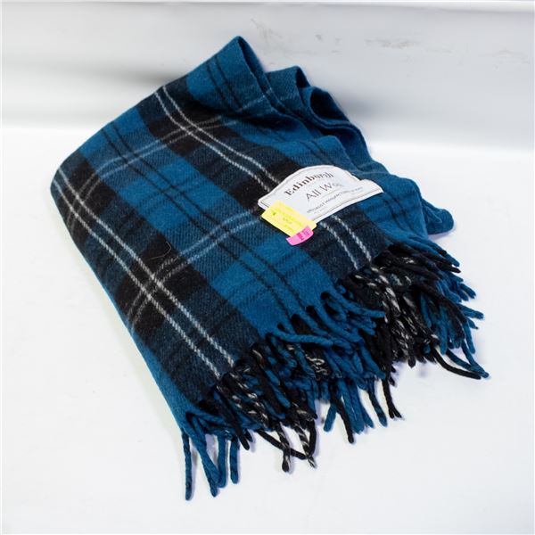 SCOTTISH PLAID WOOL BLANKET