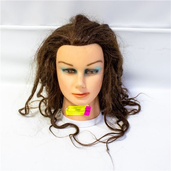 HUMAN HAIR COSMETOLOGY MANNEQUIN HEAD