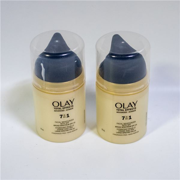 BAG WITH 2 BOTTLES OF OLAY TOTAL EFFECTS ADVANCED