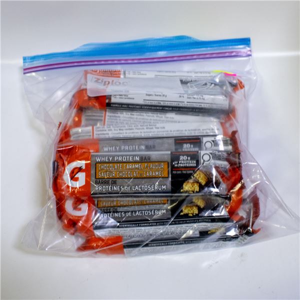 BAG WITH  10 X 80G GATORADE WHEY PROTEIN BARS