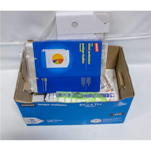 OFFICE SUPPLIES- NEW- BOX LOT ASSORTED