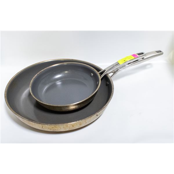 2 PC TRAMONTINA CERAMIC & STAINLESS STEEL SKILLET