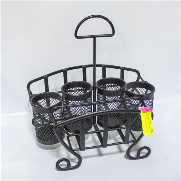 EDIFICE MESH & WIRE PICNIC CADDY BLACK