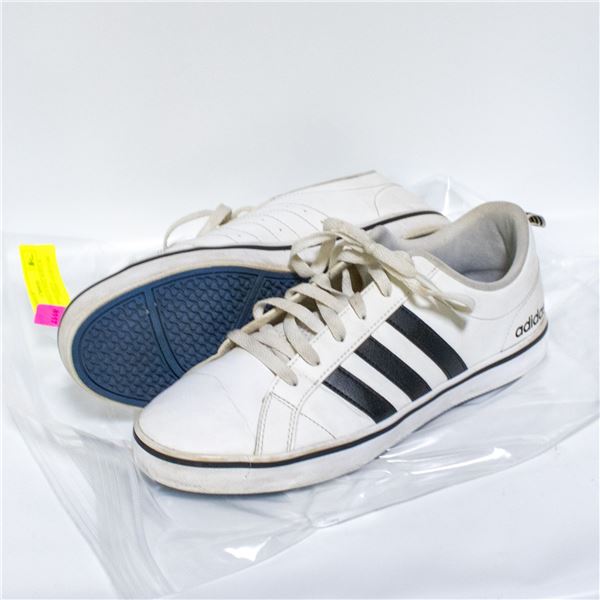 ADIDAS MENS VS PACE WHITE & BLACK SHOES SIZE 9