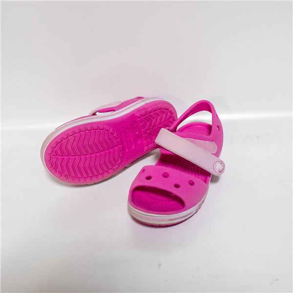 CROCS KIDS SANDAL NEON PINK SIZE 9