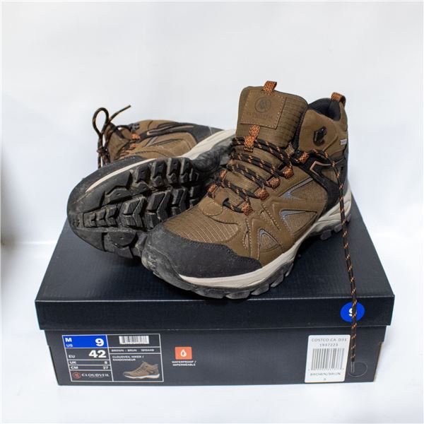 CLOUDVEIL MENS HIKER BOOTS BROWN SIZE 9