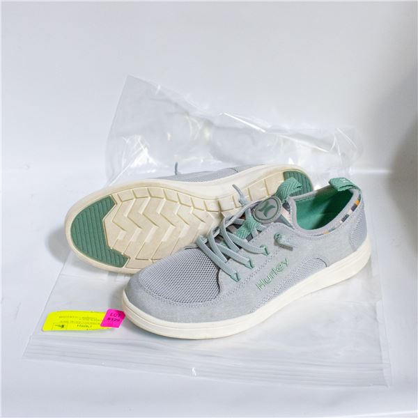 HURLEY WOMENS CASUAL SHOE GREY & GREEN SIZE 9