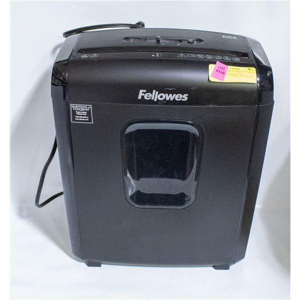 FELLOWES MICROSHRED 12-SHEET PAPER SHREDDER BLACK