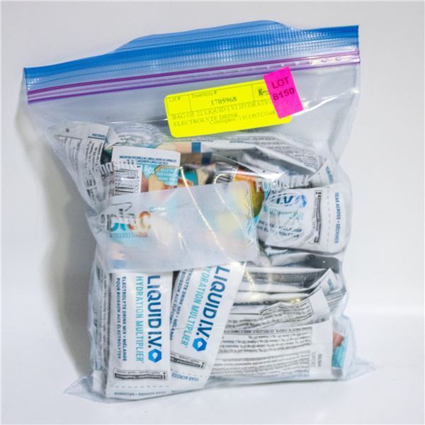 BAG OF 22 LIQUID I.VI HYDRATION ELECTROLYTE DRINK