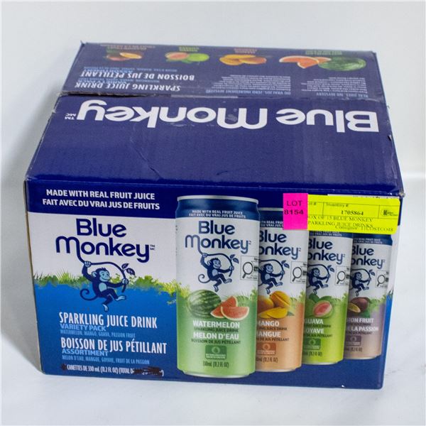BOX OF 15 BLUE MONKEY SPARKLING JUICE DRINKS