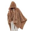 Image 1 : FRYE PLUSH FAUX FUR WEATHABLE THROW - BROWN