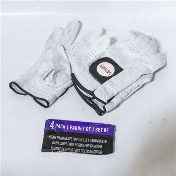 4 PACK OF KIRKLAND GOLF GLOVES RIGHT HAND SIZE M-L