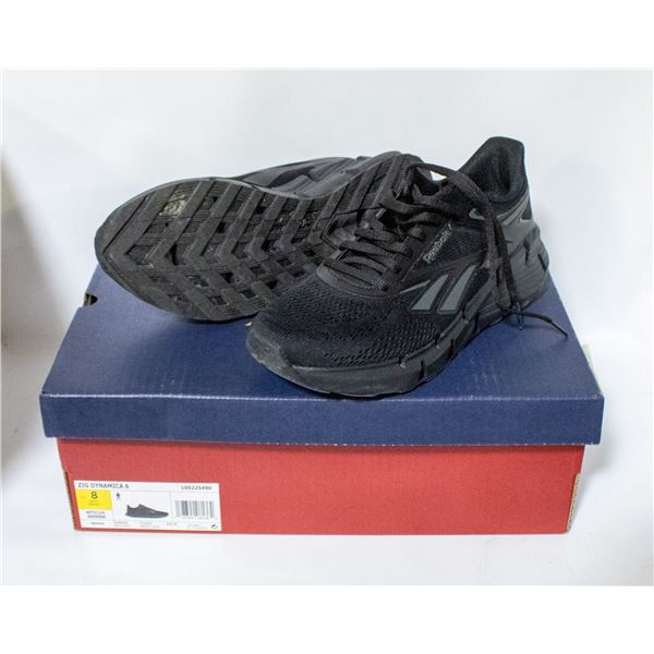 REEBOK MENS RUNNING SHOES BLACK SIZE 8