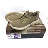 Image 1 : SKECHERS MENS MEMORY FOAM TRAINERS TAN SIZE 10