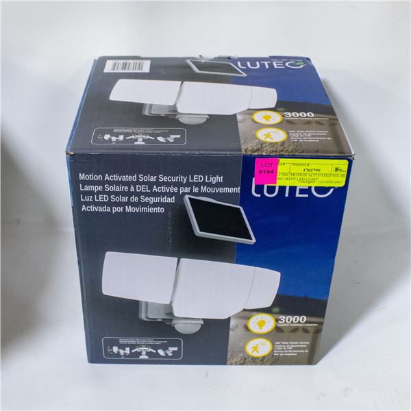 LUTEC MOTION ACTIVATED SOLAR SECURITY LED LIGHT