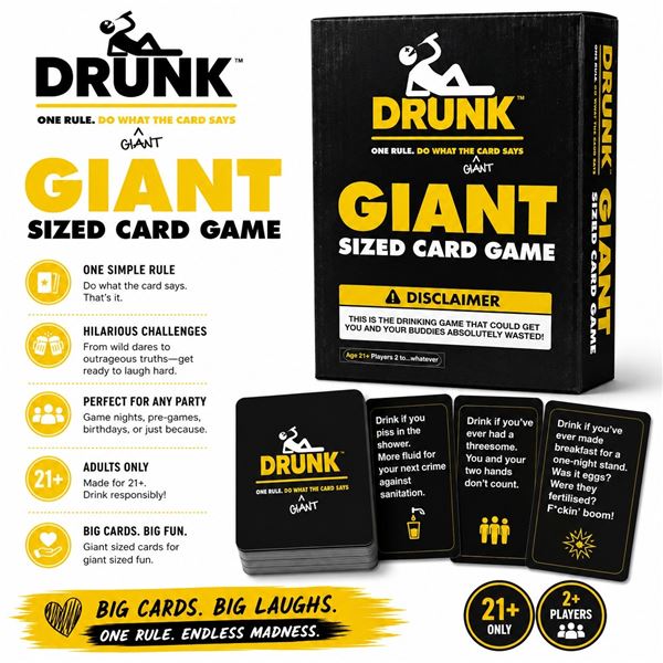 NEW DRUNK GIANT SIZED CARD GAME