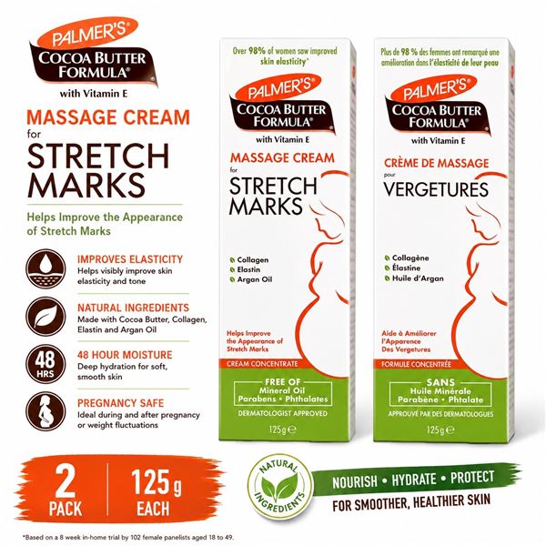 2 PALMER'S COCOA BUTTER CREAM FOR STRETCH MARKS