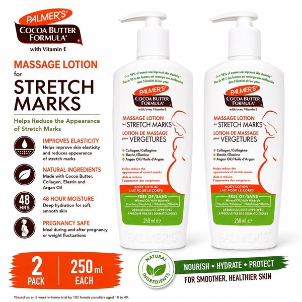 2 PALMER'S COCOA BUTTER LOTION FOR STRETCH MARKS