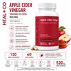 Image 1 : HEAL + CO APPLE CIDER VINEGAR 520MG 120 CAPS
