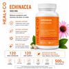 Image 1 : HEAL + CO ECHINACEA 500MG 120 CAPS BB 05/28