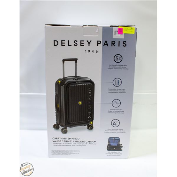 DELSEY PARIS FRONT-LID OPENING CARRY-ON SUITCASE
