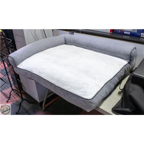 KIRKLAND BOLSTER PET BED GREY - 42 X 36 X 10"