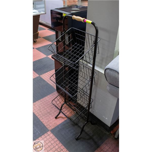 EDIFICE 3-TIER REMOVABLE WIRE BASKETS BLACK
