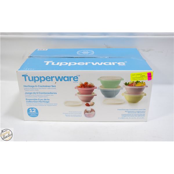 NEW TUPPERWARE 12 PIECE FOOD STORAGE SET WITH
