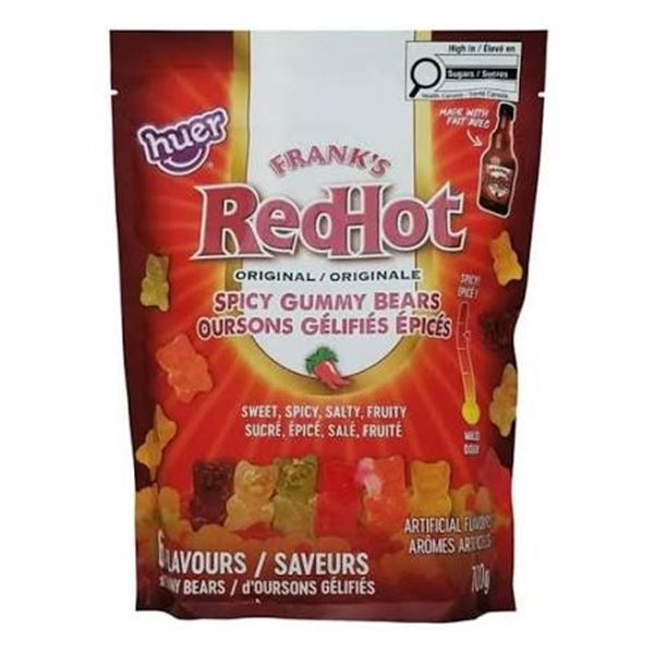 NEW FRANK'S RED HOT SPICY GUMMY BEARS - 700G