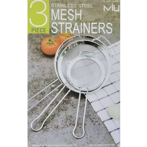 NEW WITH BOX MIU 3 PIECE 18/8 STAINLESS STEEL