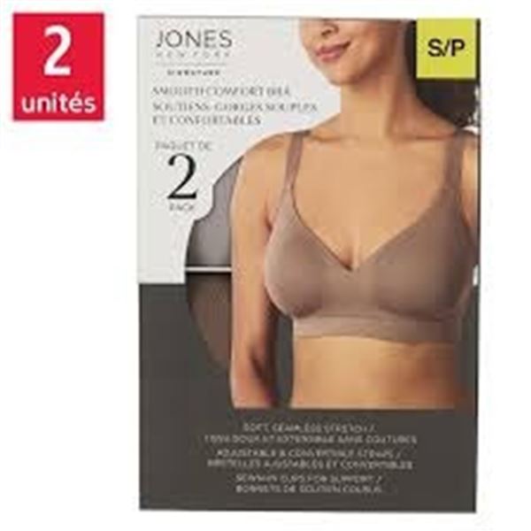 NEW 2 PACK OF JONES WOMENS SMOOTH BRAS SIZE SM