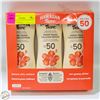 Image 1 : NEW 3 PACK OF HAWAIIAN TROPIC SPF 50 SUNSCREEN