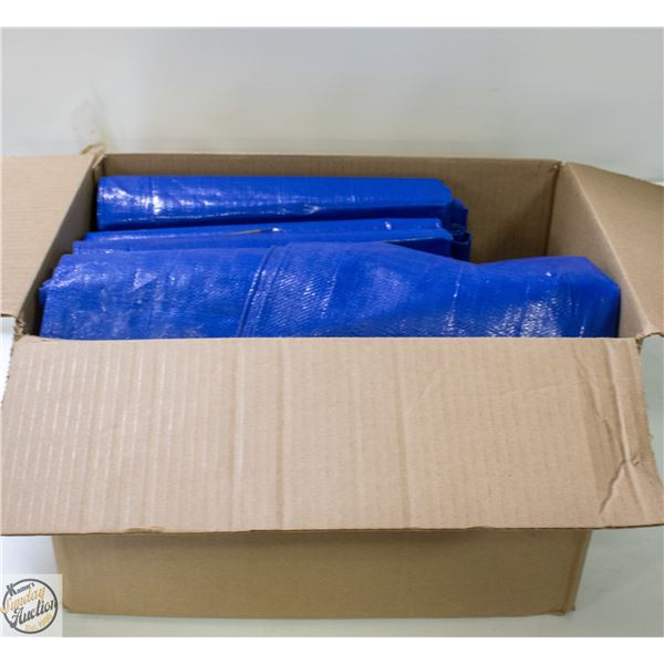 4 PACK OF GYOHA HEAVY DUTY TARPS BLUE - 8 X 10FT