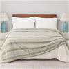Image 1 : BERKSHIRE COOLING BLANKET GREEN STRIPES KING SIZE