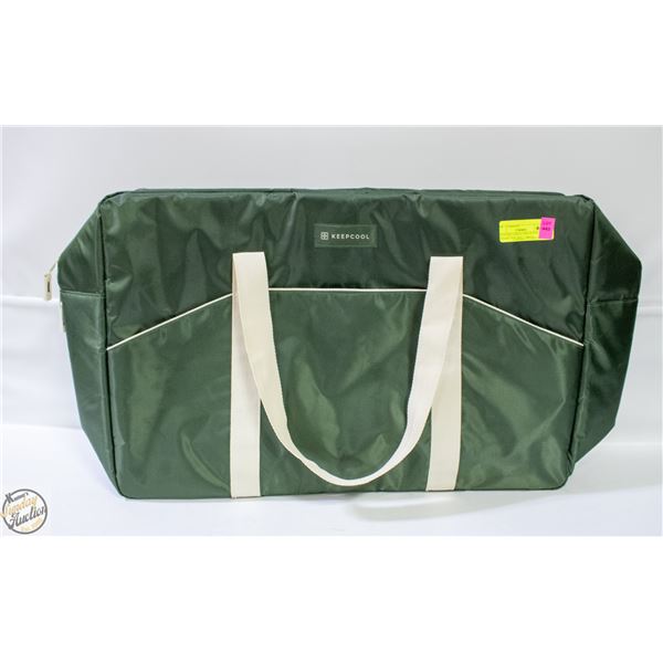 KEEPCOOL LARGE INSULATED COOLER TOTE BAG - GREEN