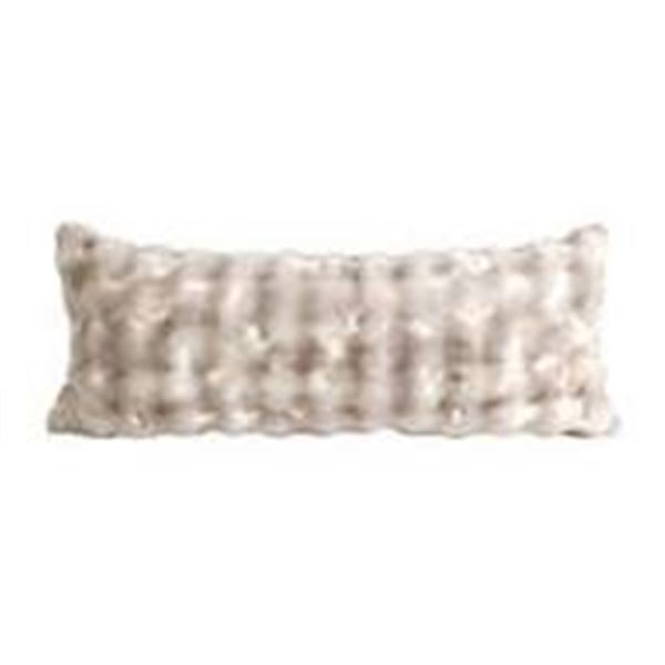 HOUSE & HOME FAUX FUR BODY PILLOW BROWN - 20 X 48"
