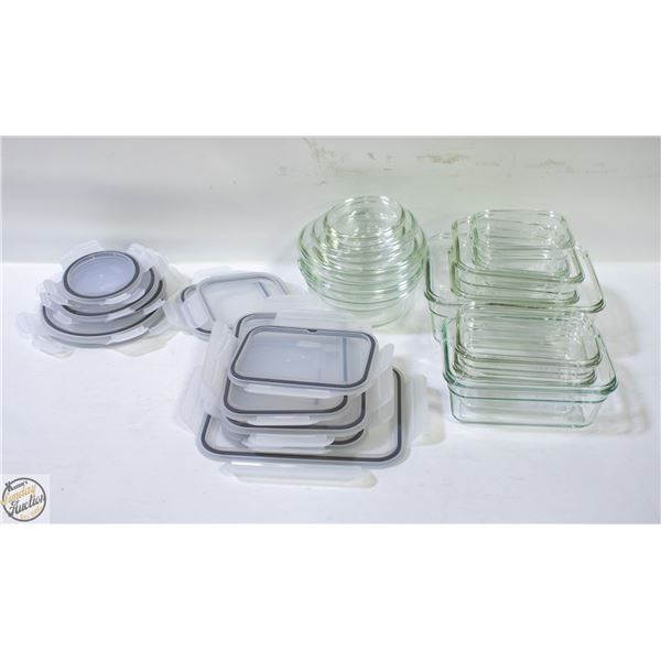 28 PIECE GLASSLOCK GLASS FOOD STORAGE SET