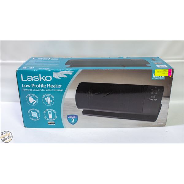 NEW LASKO LOW PROFILE HEATER - WIDE COVERAGE BLACK