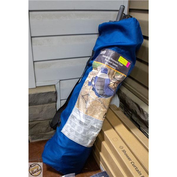 RIO SWINGING HAMMOCK CHAIR WITH CARRY BAG - BLUE