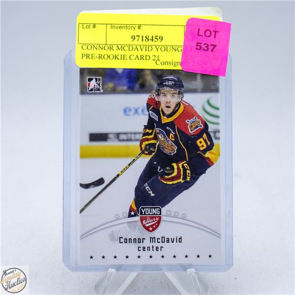 CONNOR MCDAVID YOUNG STARS PRE-ROOKIE CARD 21