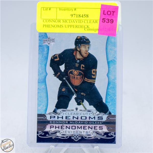 CONNOR MCDAVID CLEAR OUT PHENOMS UPPERDECK