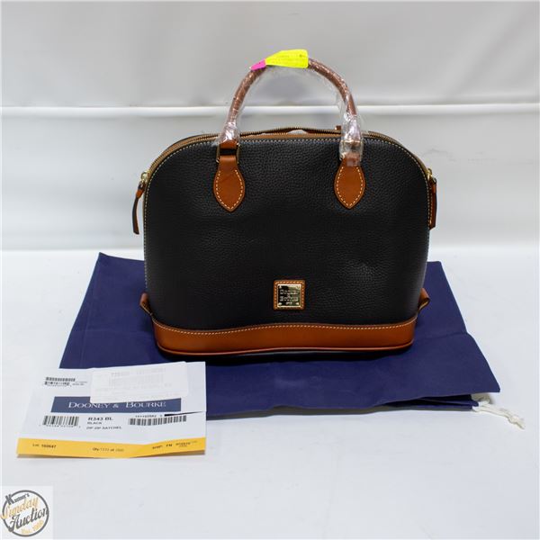 NEW DOONEY & BOURKE ZIP ZIP SATCHEL BLACK HAND BAG