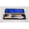Image 1 : VINTAGE EPNS FISH CUTLERY SET IN XYLONITE HANDLES